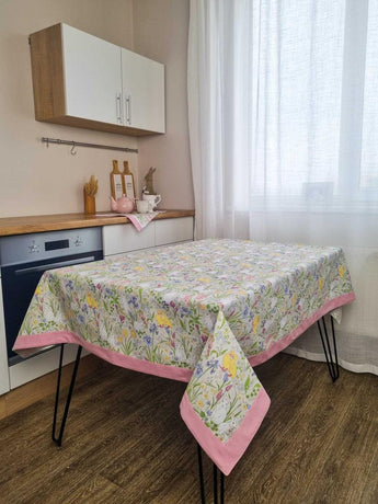 Скатертина з кантом Весна ПРОВАНС, 136х180см 034064