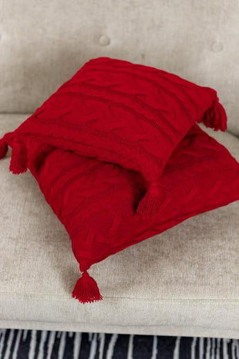 Подушка в'язана Hit Kosa червона ПРОВАНС, 45х45см 031670