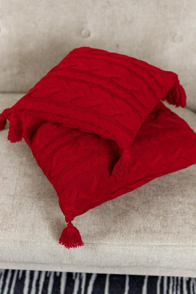 Подушка в'язана Hit Kosa червона ПРОВАНС, 45х45см 031670