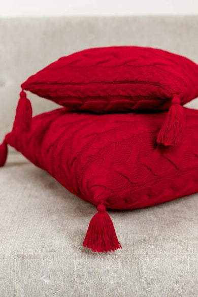 Наволочка в'язана Hit Kosa червона ПРОВАНС, 45х45см 031668