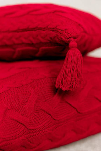 Наволочка в'язана Hit Kosa червона ПРОВАНС, 45х45см 031668