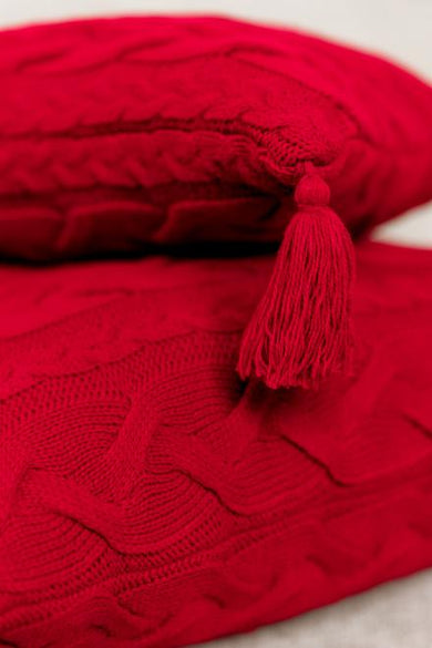 Наволочка в'язана Hit Kosa червона ПРОВАНС, 45х45см 031668