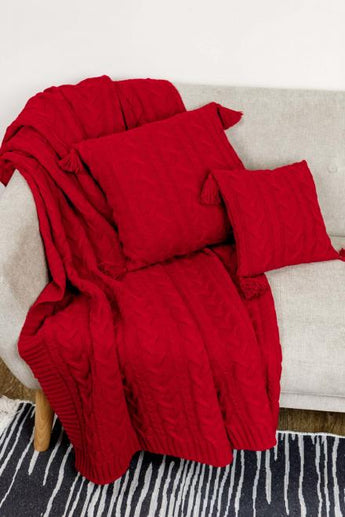 Подушка в'язана Hit Kosa червона ПРОВАНС, 45х45см 031670