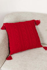 Подушка в'язана Hit Kosa червона ПРОВАНС, 45х45см 031670