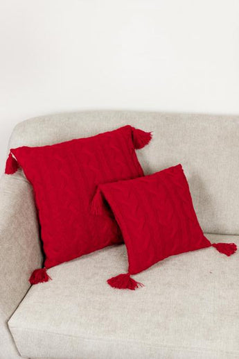 Подушка в'язана Hit Kosa червона ПРОВАНС, 45х45см 031670