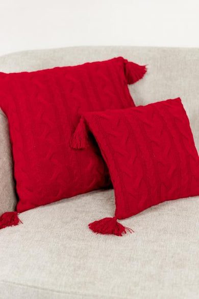 Наволочка в'язана Hit Kosa червона ПРОВАНС, 45х45см 031668