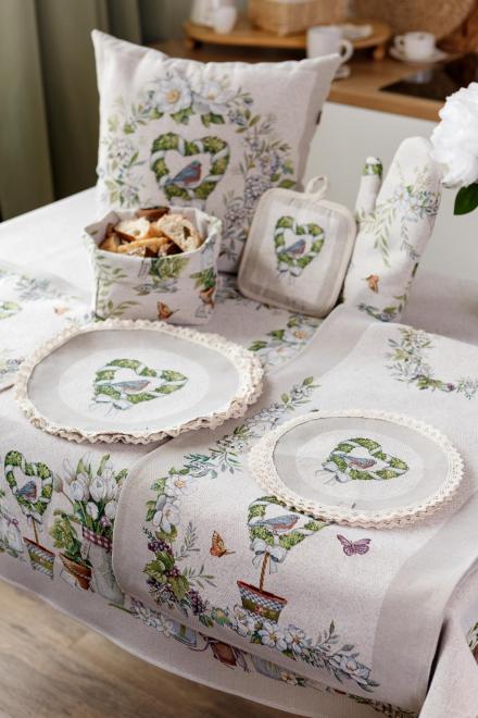 Серветка гобеленова кругла Garden Прованс, D33 см
