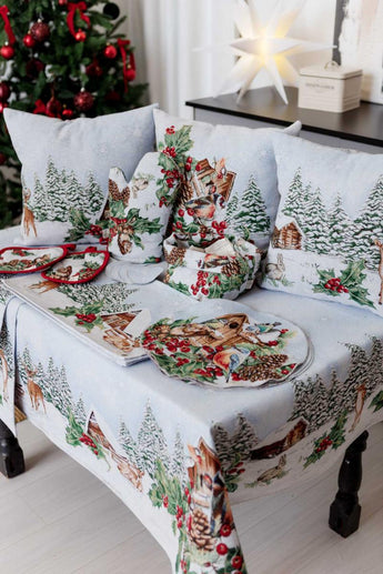 Новорічна гобеленова кухонна прихватка Squirrel ПРОВАНС, 20х20см 041921