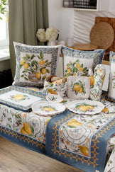 Гобеленова декоративна наволочка Лимони у горщику ПРОВАНС, 45х45см 035422