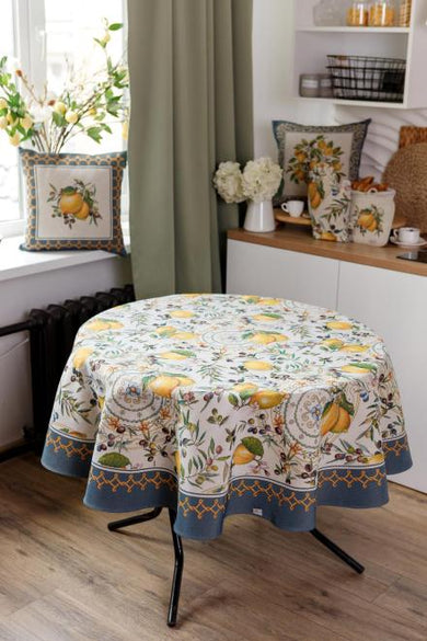Кругла гобеленова скатертина на стіл Наполі ПРОВАНС, D160см 035368