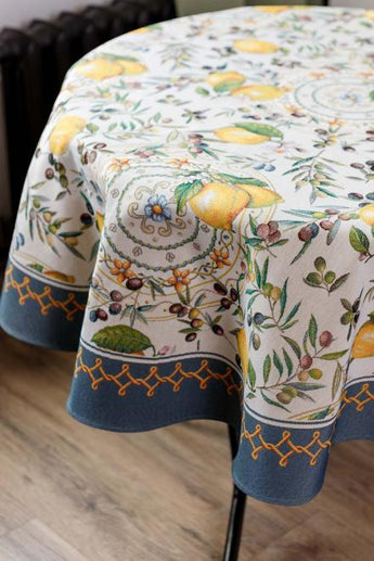 Кругла гобеленова скатертина на стіл Наполі ПРОВАНС, D136см 035362