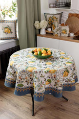 Кругла гобеленова скатертина на стіл Наполі ПРОВАНС, D136см 035362