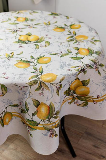 Кругла гобеленова скатертина на стіл Сицилія ПРОВАНС, D160см 035328