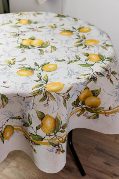 Кругла гобеленова скатертина на стіл Сицилія ПРОВАНС, D160см 035328