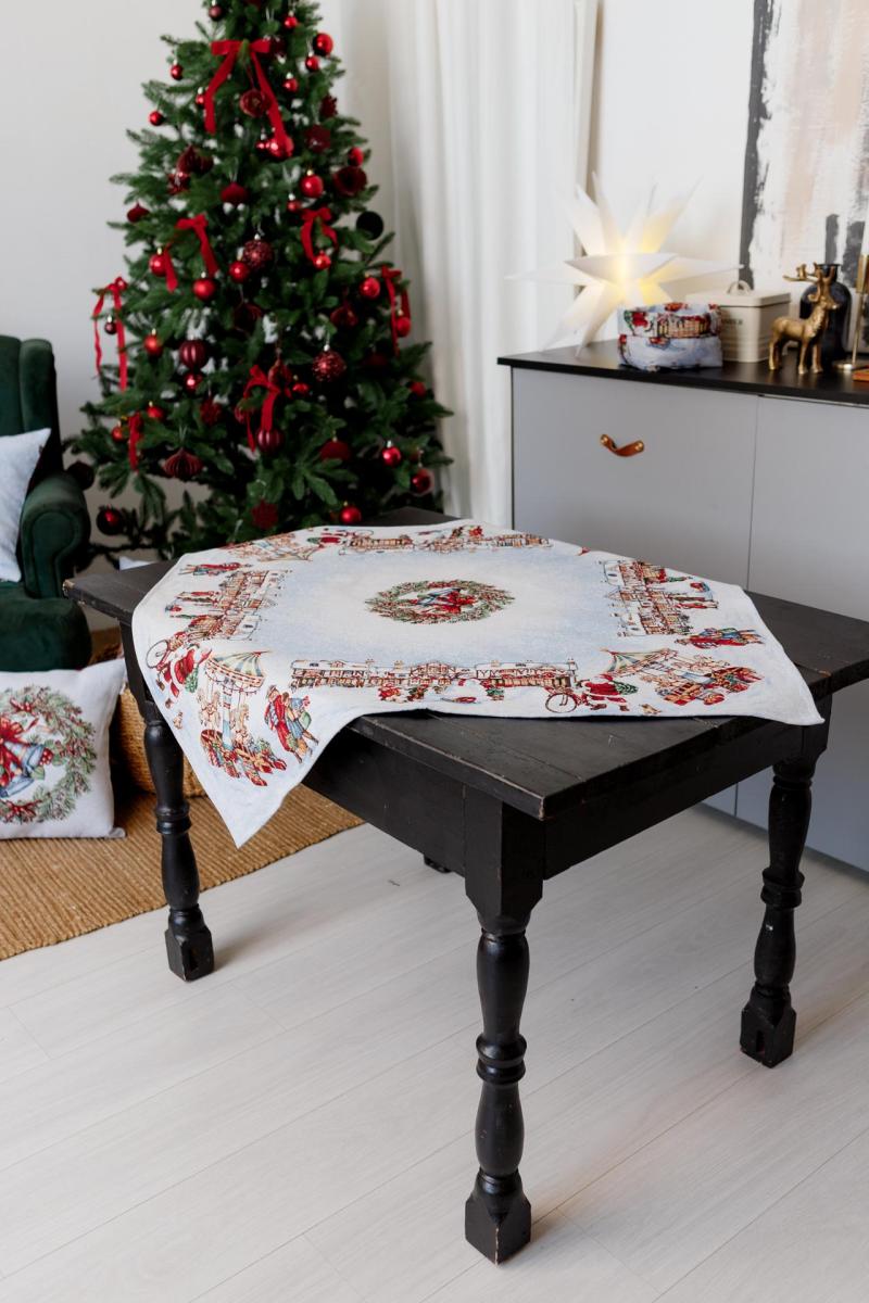 Новорічна гобеленова скатертина Carousel ПРОВАНС, 135х220см 041787