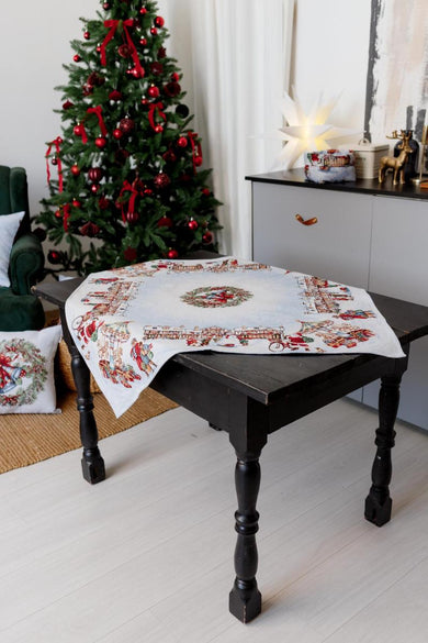 Новорічна гобеленова скатертина Carousel ПРОВАНС, 135х350см 041807