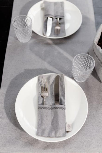 Чохол для столових приборів RINO сірий ПРОВАНС, 24х10см 037225