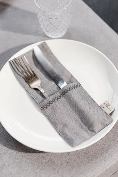 Чохол для столових приборів RINO сірий ПРОВАНС, 24х10см 037225