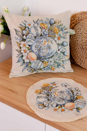 Великодня гобеленова кругла серветка Рrimavera ПРОВАНС, D35см 039138