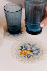 Великодній набір серветок під чашку Рrimavera ПРОВАНС, D14см 039313