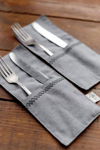 Чохол для столових приборів RINO сірий ПРОВАНС, 24х10см 037225