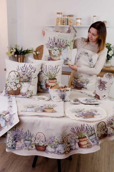 Декоративна наволочка Ромашки в кошику ПРОВАНС, 45х45см 039162