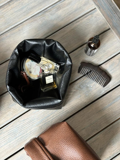 Декоративний кошик для зберігання з екошкіри чорний ПРОВАНС, 17х17х13см 038525