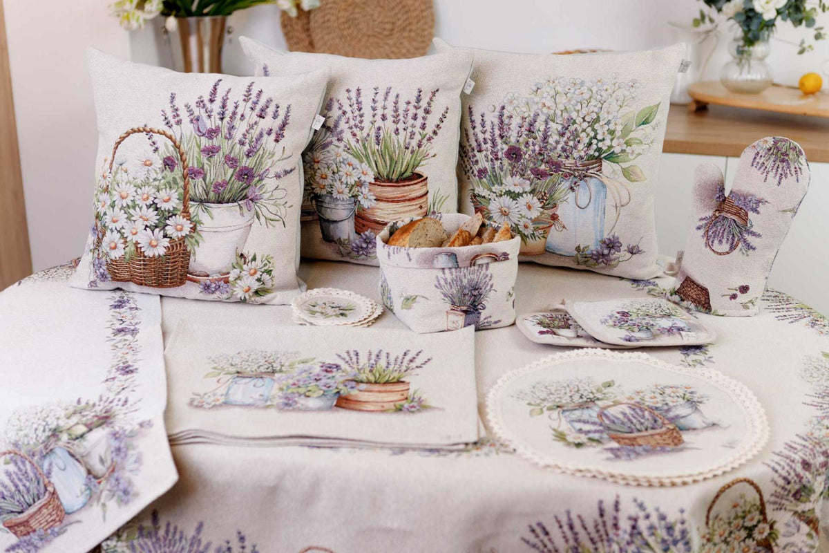 Гобеленова кругла серветка Provence Прованс, D35 см