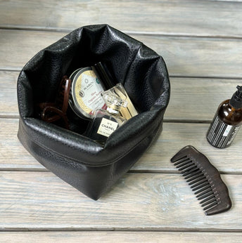 Декоративний кошик для зберігання з екошкіри чорний ПРОВАНС, 17х17х13см 038525