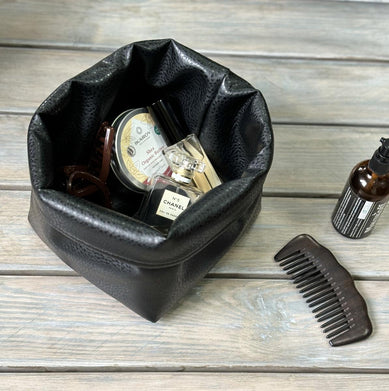 Декоративний кошик для зберігання з екошкіри чорний ПРОВАНС, 17х17х13см 038525