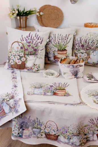 Декоративна наволочка Ромашки у відерці ПРОВАНС, 45х45см 039166