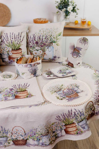 Декоративна наволочка Квіти в склянці ПРОВАНС, 45х45см 039164