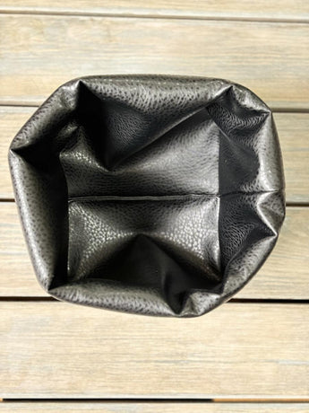 Декоративний кошик для зберігання з екошкіри чорний ПРОВАНС, 17х17х13см 038525