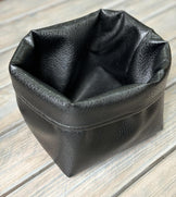 Декоративний кошик для зберігання з екошкіри чорний ПРОВАНС, 17х17х13см 038525