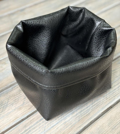 Декоративний кошик для зберігання з екошкіри чорний ПРОВАНС, 17х17х13см 038525