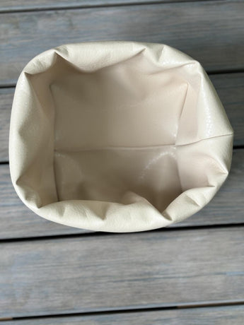 Декоративний кошик для зберігання з екошкіри крема ПРОВАНС, 17х17х13см 038527