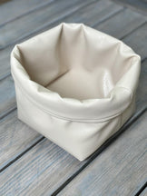 Декоративний кошик для зберігання з екошкіри крема ПРОВАНС, 17х17х13см 038527