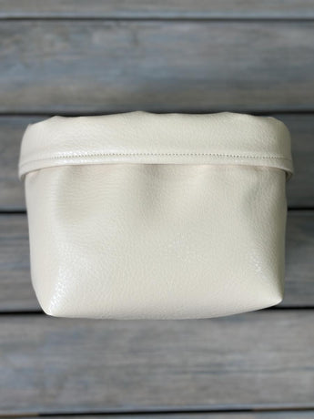 Декоративний кошик для зберігання з екошкіри крема ПРОВАНС, 17х17х13см 038527