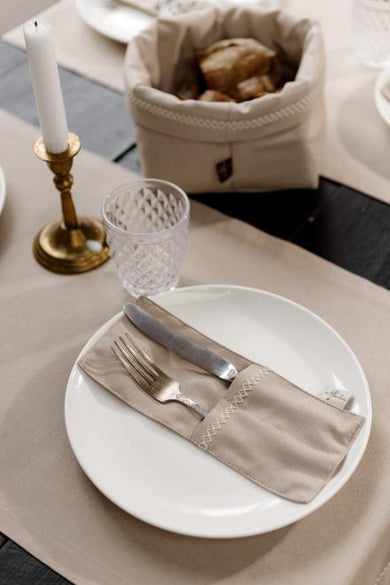 Чохол для столових приборів RINO бежевий ПРОВАНС, 24х10см 038581