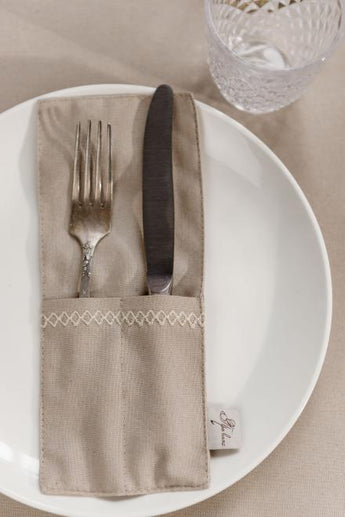 Чохол для столових приборів RINO бежевий ПРОВАНС, 24х10см 038581