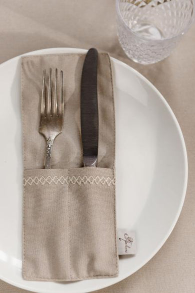 Чохол для столових приборів RINO бежевий ПРОВАНС, 24х10см 038581