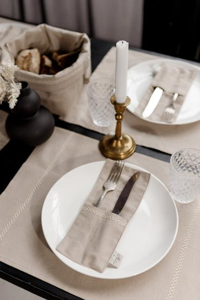 Чохол для столових приборів RINO бежевий ПРОВАНС, 24х10см 038581