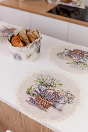 Гобеленовий кошик для хліба Provence ПРОВАНС, 16х14х15см 039308