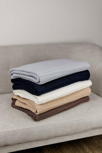 Плед в'язаний Cotton шоколадний ПРОВАНС, 120х200см 039528