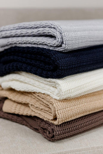 Плед в'язаний Cotton шоколадний ПРОВАНС, 120х200см 039528