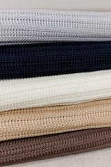 Плед в'язаний Cotton синій Прованс, 130х170 см