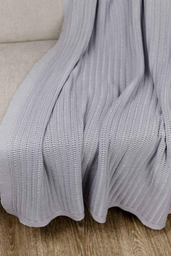 Плед в'язаний Cotton сірий ПРОВАНС, 120х200см 039529