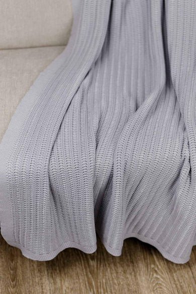 Плед в'язаний Cotton сірий ПРОВАНС, 120х200см 039529