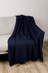 Плед в'язаний Cotton синій Прованс, 130х170 см