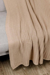 Плед в'язаний Cotton бежевий ПРОВАНС, 120х200см 039527